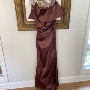 Vince Camuto off shoulder taffeta gown